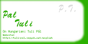 pal tuli business card